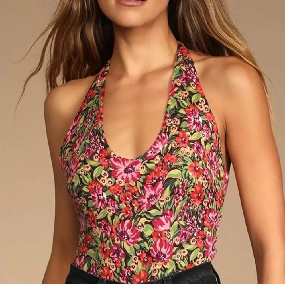 Floral print bodysuit from Lulus